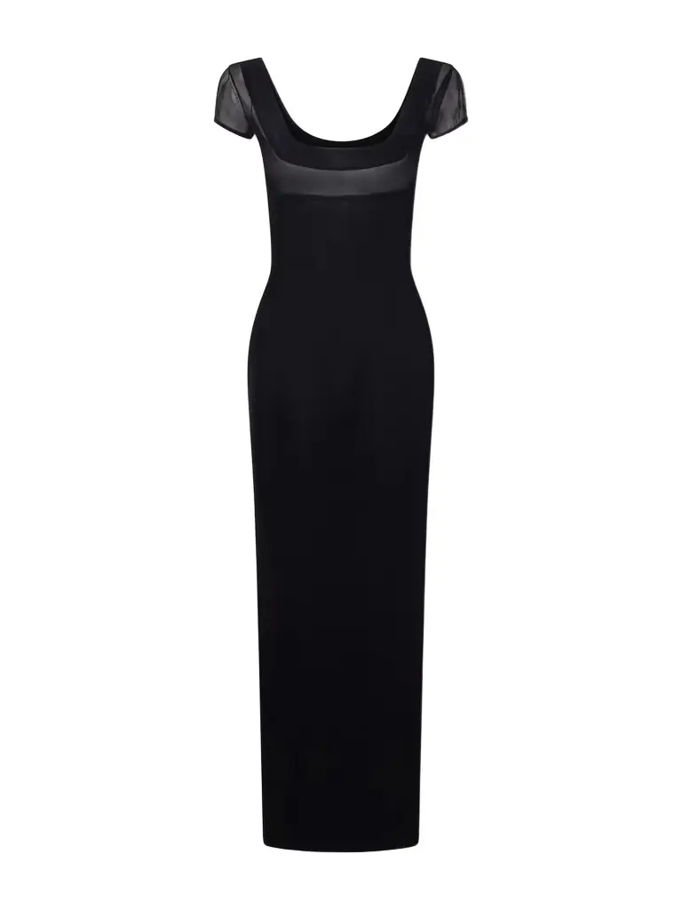 Saint Laurent Knitted Maxi Dress