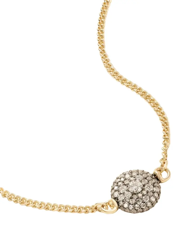 Lucy Delius Baby Pocket Watch 14-karat Gold Diamond Necklace
