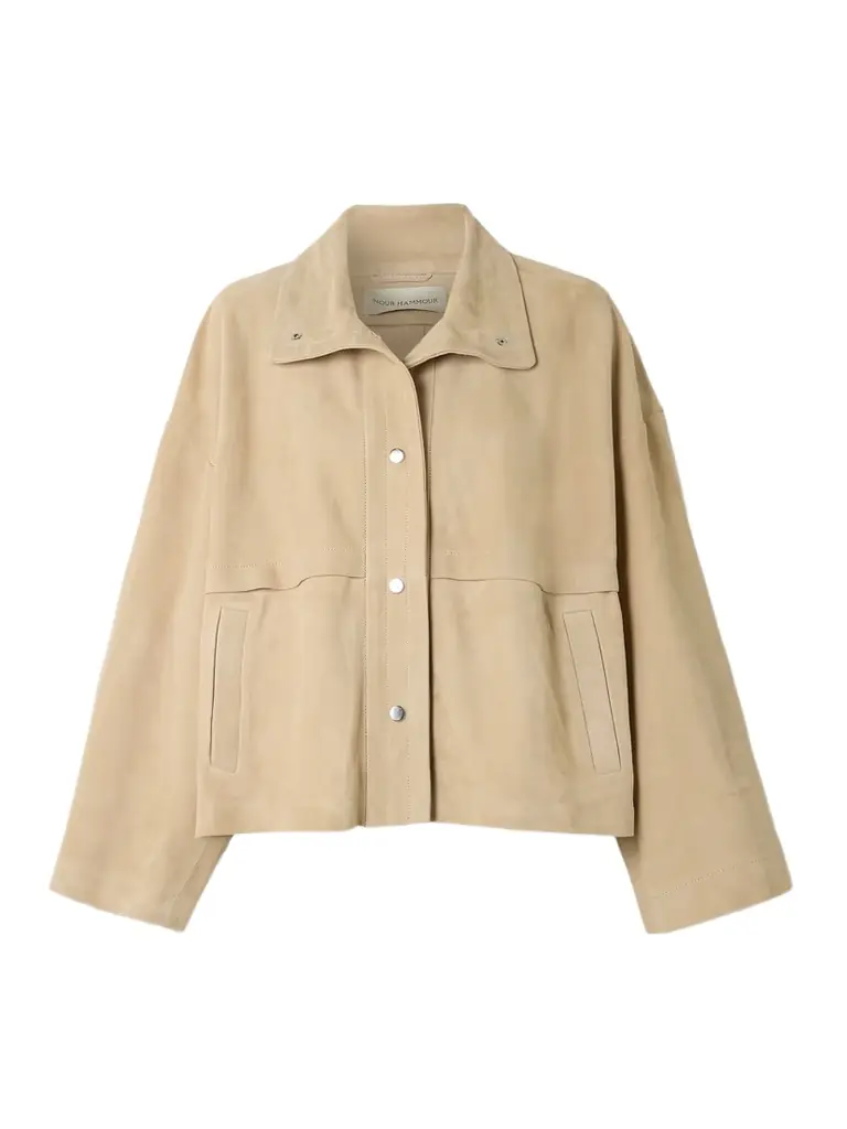 Nour Hammour Park Oversized Suede Jacket