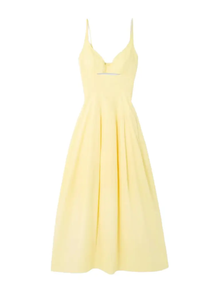 Simkhai Maddy Cutout Cotton-blend Midi Dress