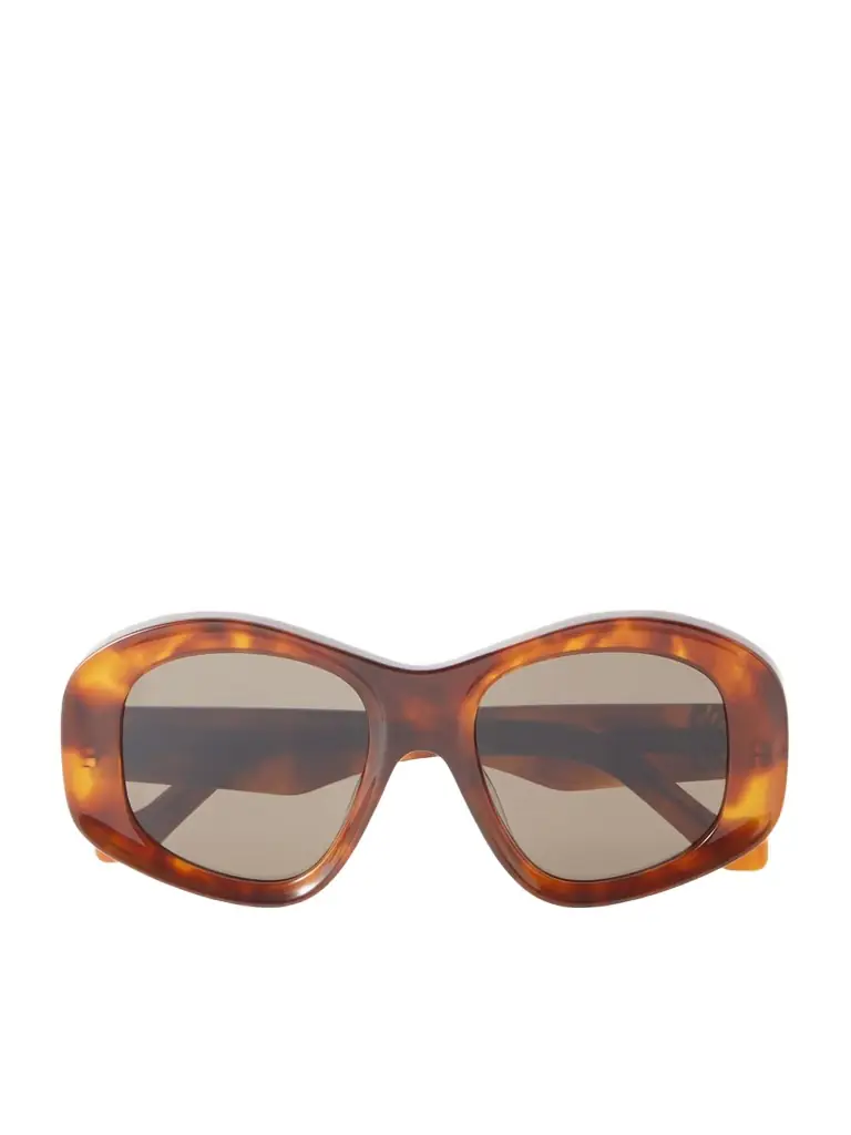 Loewe Anagram Round-frame Tortoiseshell Acetate Sunglasses
