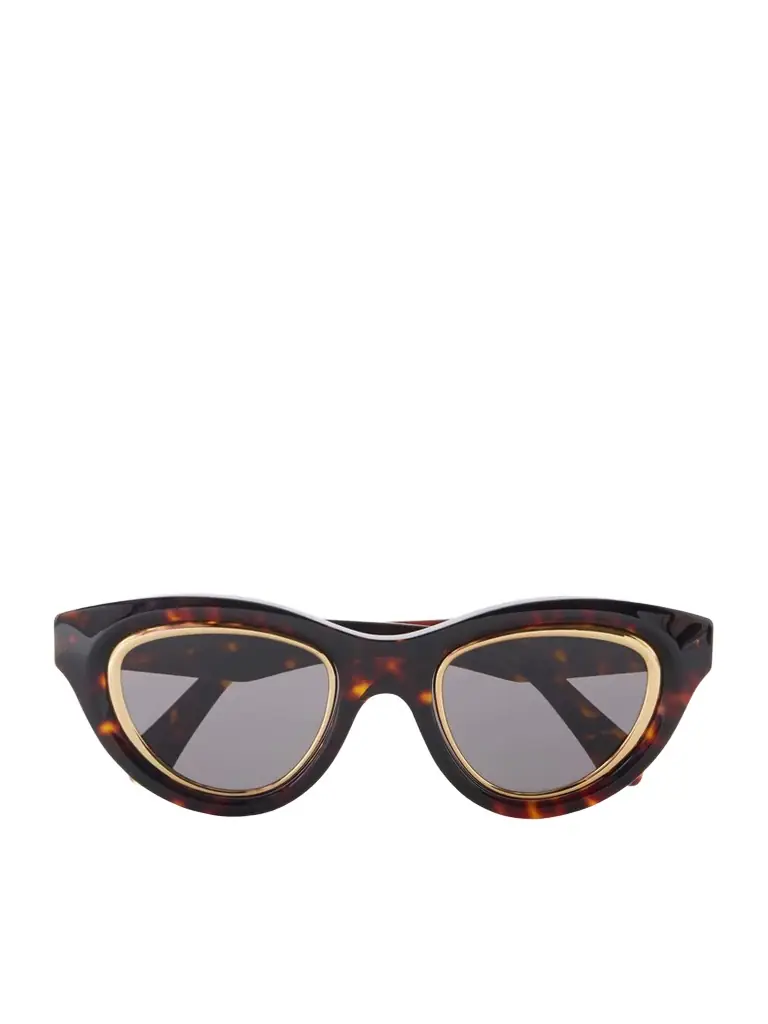 Loewe Anagram Cat-eye Tortoiseshell Acetate And Gold-tone Sunglasses