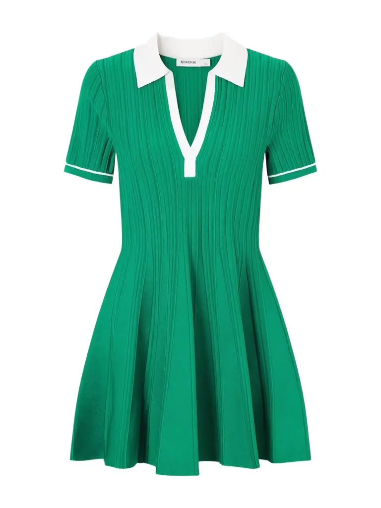 Simkhai Page Ribbed-knit Mini Dress