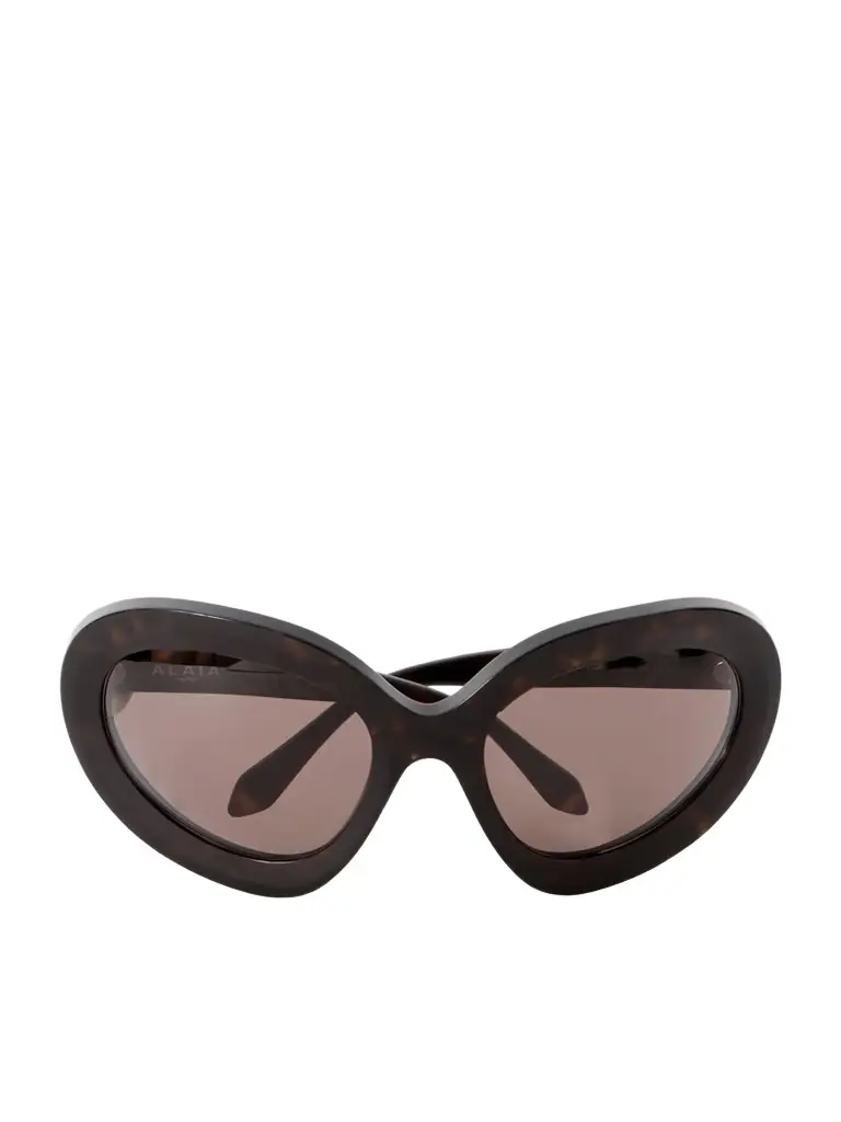 Alaïa Round-frame Tortoiseshell Acetate Sunglasses