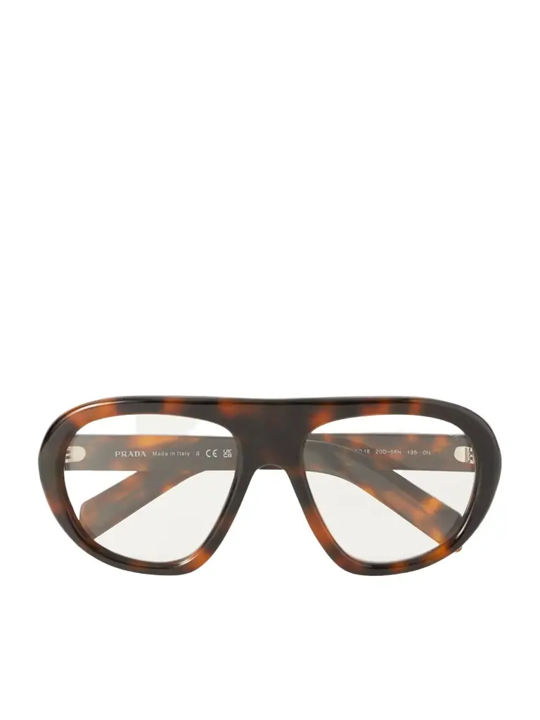 PRADA EYEWEAR Aviator-style Tortoiseshell Acetate Optical Glasses