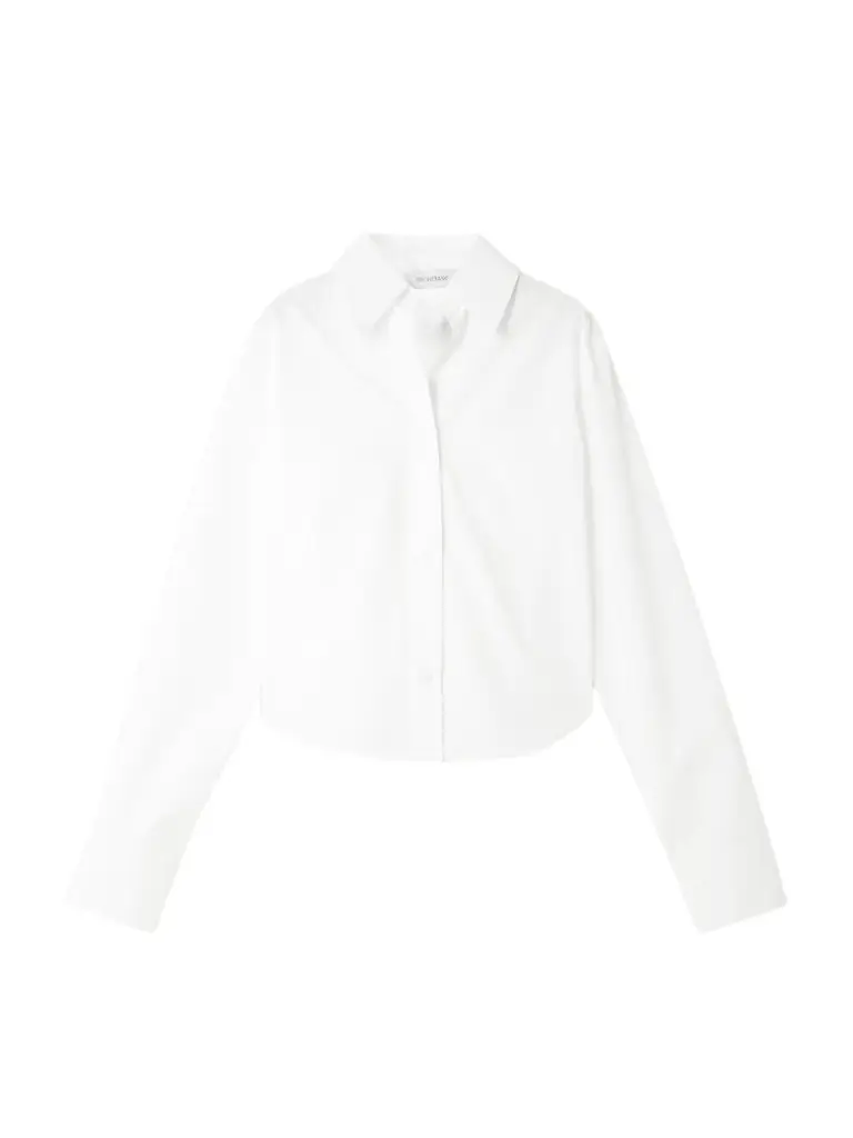 Sportmax Cropped Pleated Cotton-blend Shirt