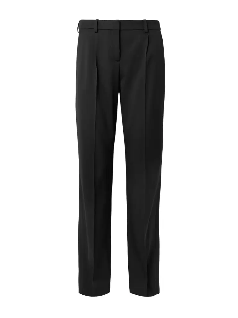 Balenciaga Pleated Stretch-wool Straight-leg Pants