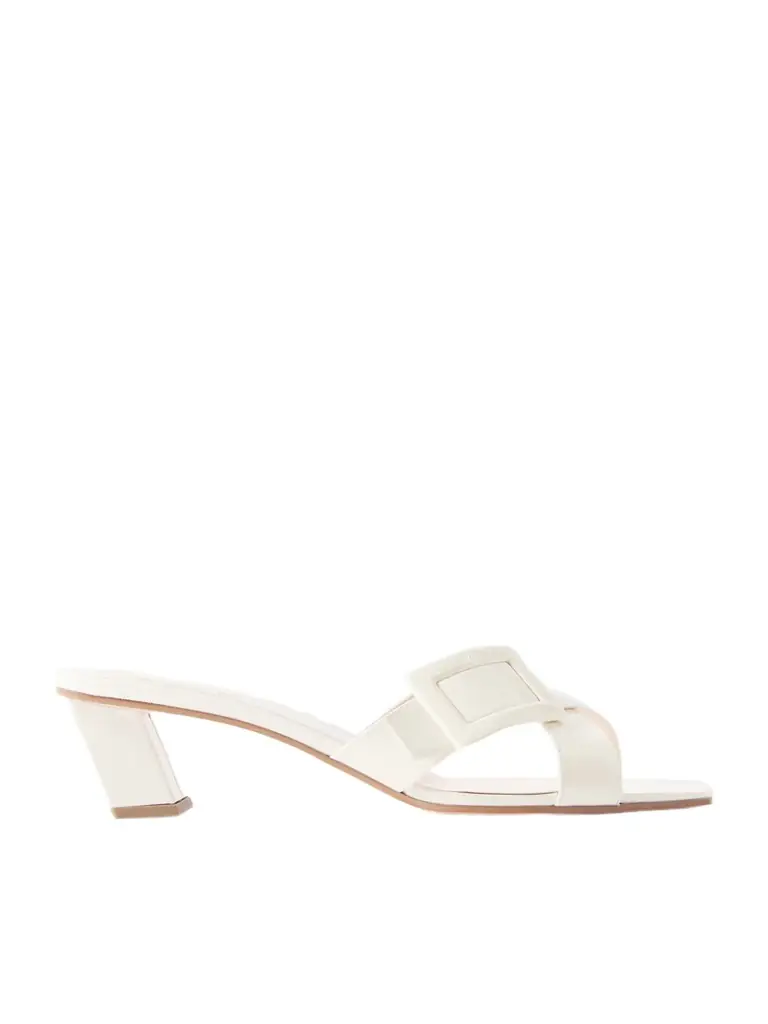 Roger Vivier 45 Buckled Patent-leather Mules - Women's Shoes
