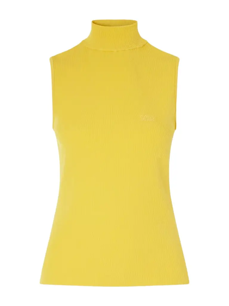 Loewe Logo-embroidered Ribbed-knit Turtleneck Top