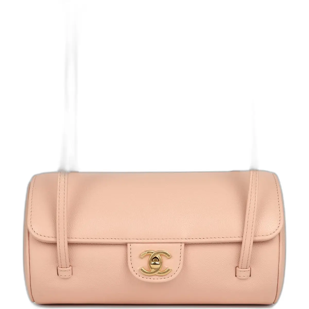 Chanel Chanel Preppy Coco Bowling Bag Light Pink Shiny Caviar Brushed Gold Hardware