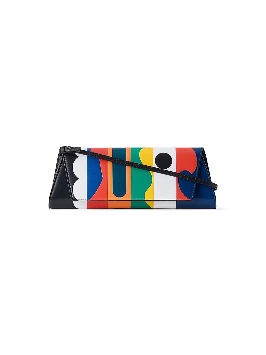 Akris Women's Small Anouk Trapezoid Leather Clutch - Multi Color