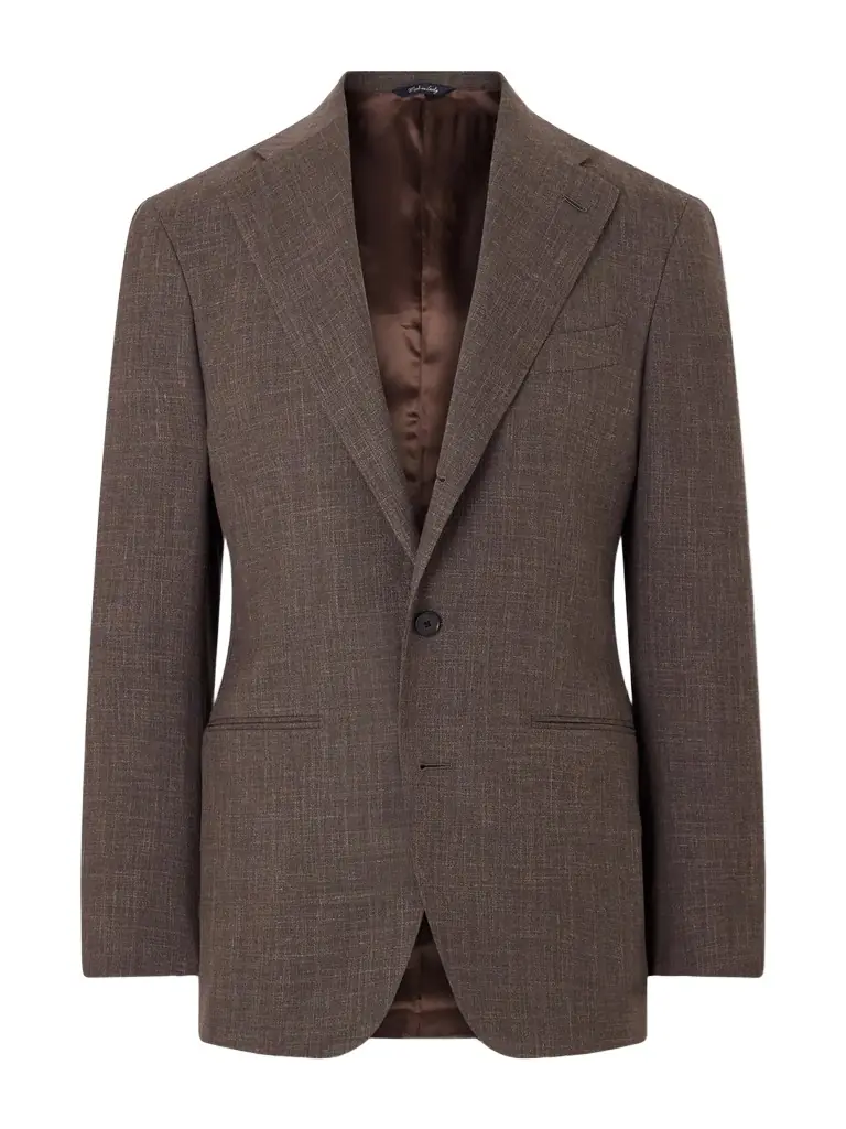 Saman Amel Slim-Fit Wool, Silk and Linen-Blend Suit Jacket - Men
