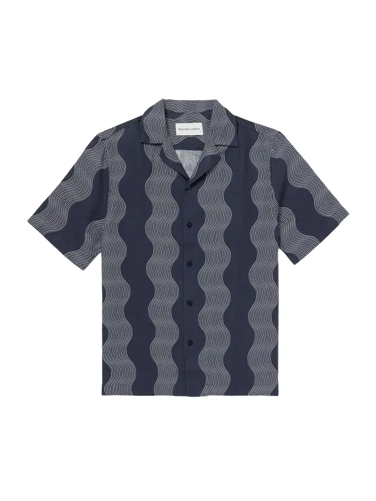 Frescobol Carioca Roberto Camp-Collar Striped Linen Shirt - Men