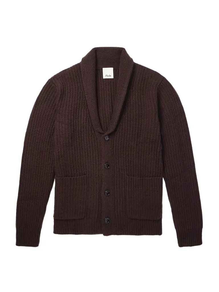 Allude Shawl-Collar Wool and Cashmere-Blend Cardigan - Men
