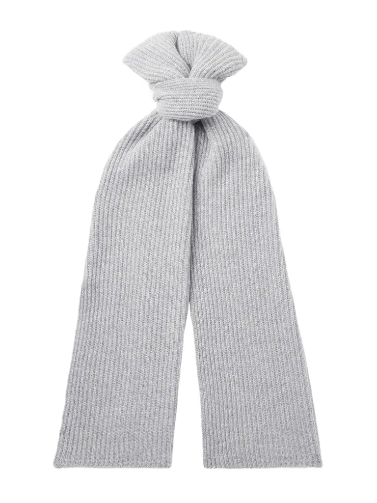 MR P. Ribbed Cashmere Scarf - Men