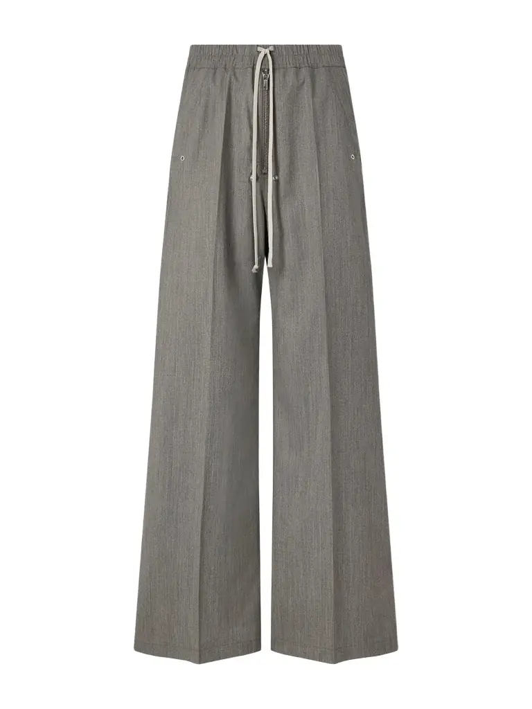 Rick Owens Bela Wide-Leg Wool Drawstring Trousers - Men