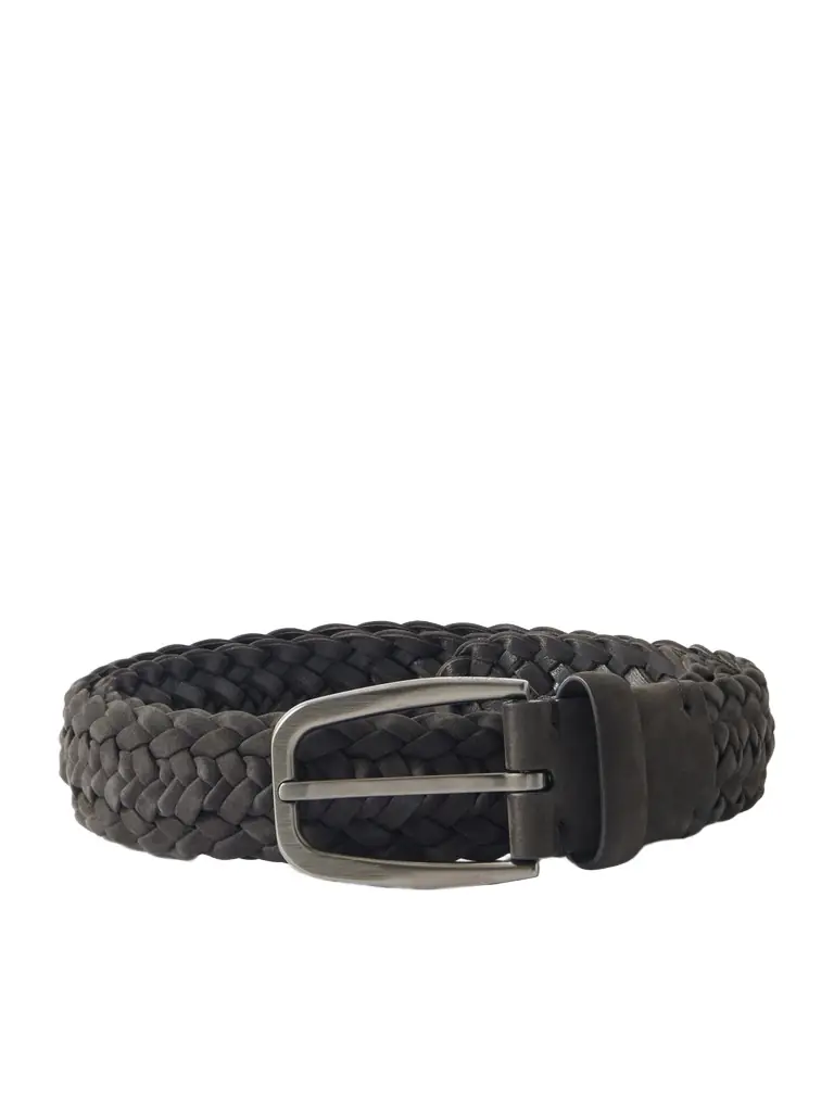 Zegna 3.2cm Woven Nubuck Belt - Men