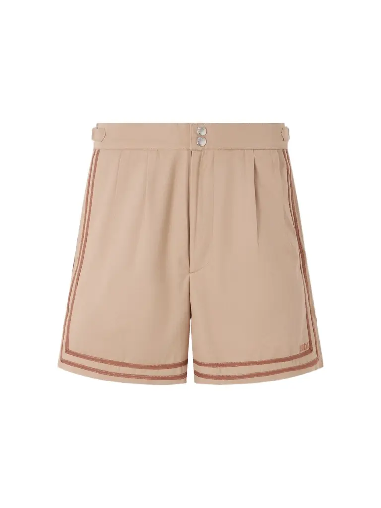 BODE Straight-Leg Pleated Cotton-Twill Shorts - Men