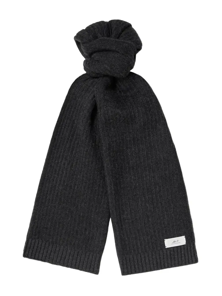 MR P. Ribbed Cashmere Scarf - Men