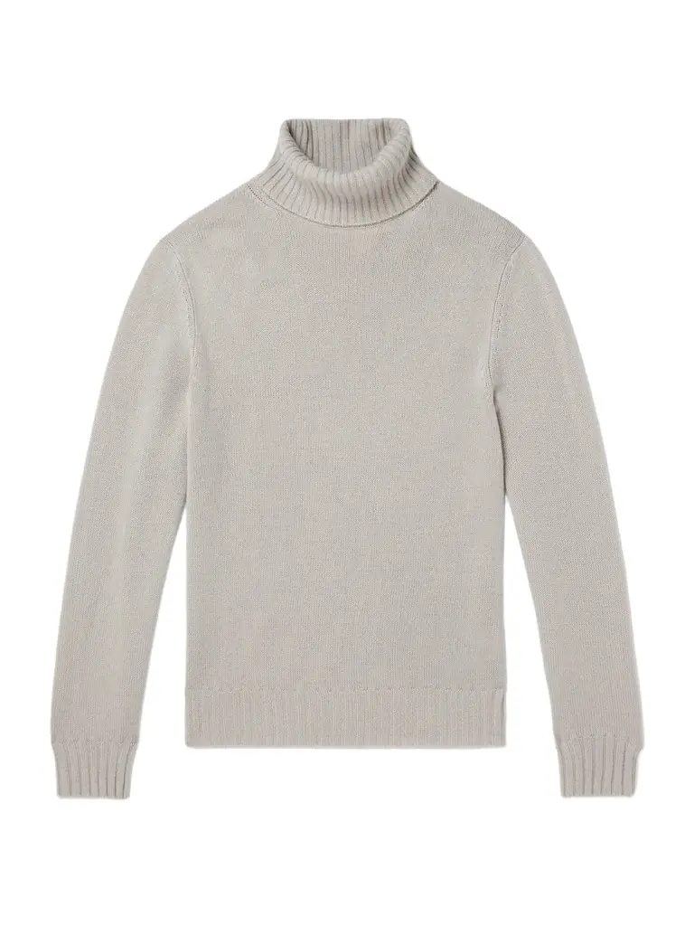 Allude Virgin Wool and Cashmere-Blend Rollneck Sweater - Men