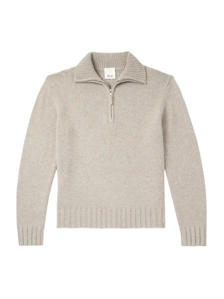 Allude Cashmere Half-Zip Sweater - Men