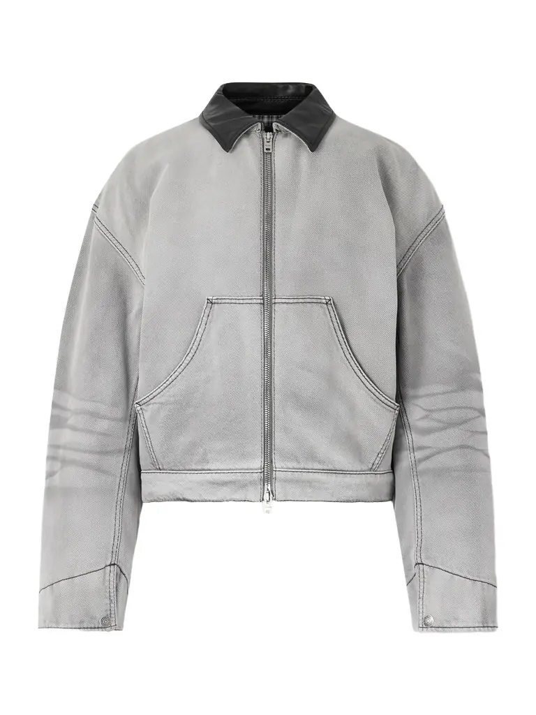 Acne Studios Cotton Leather-Trimmed Jacket - Men