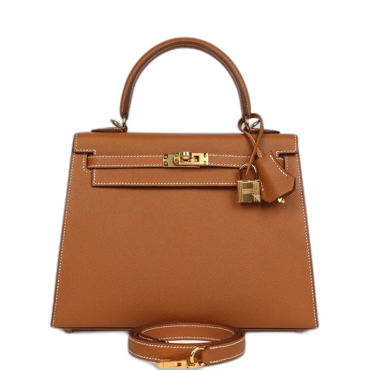 hermes Hermes Kelly Sellier 25 Gold Epsom Gold Hardware