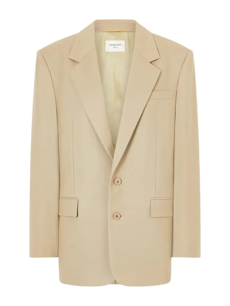 Saint Laurent Wool And Silk-blend Blazer
