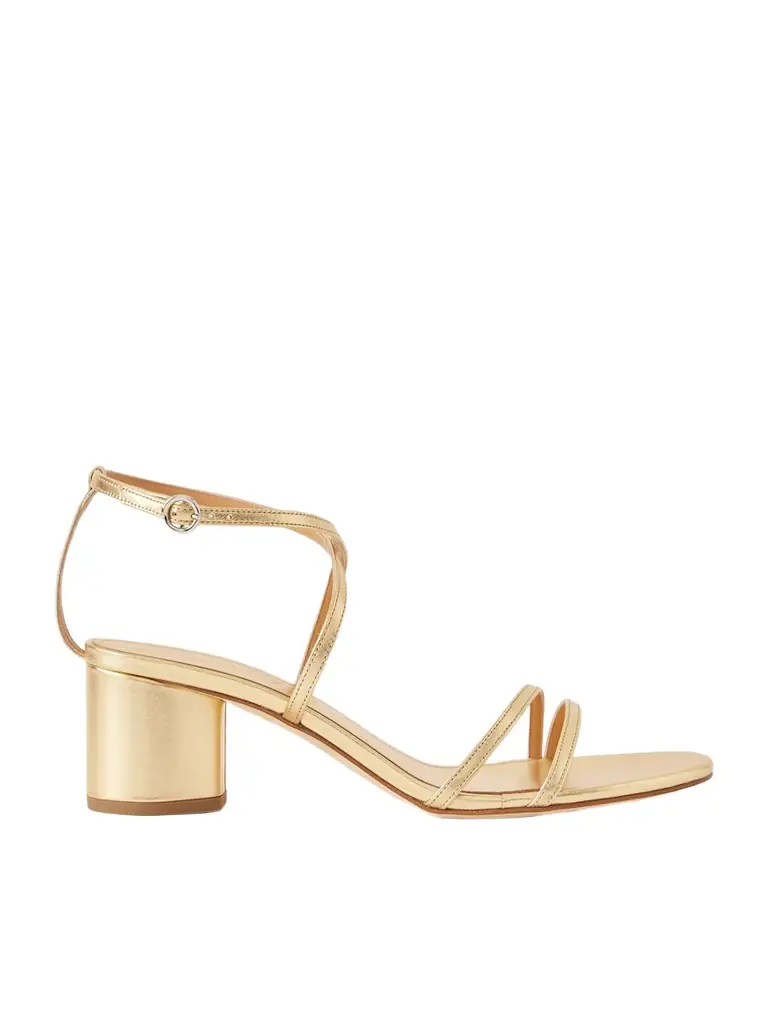 aeyde Mirella Metallic-leather Sandals