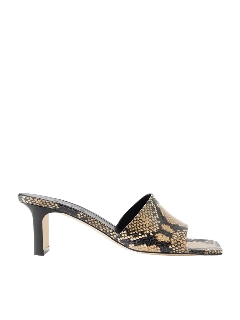 aeyde Jessie Snake-effect Leather Sandals