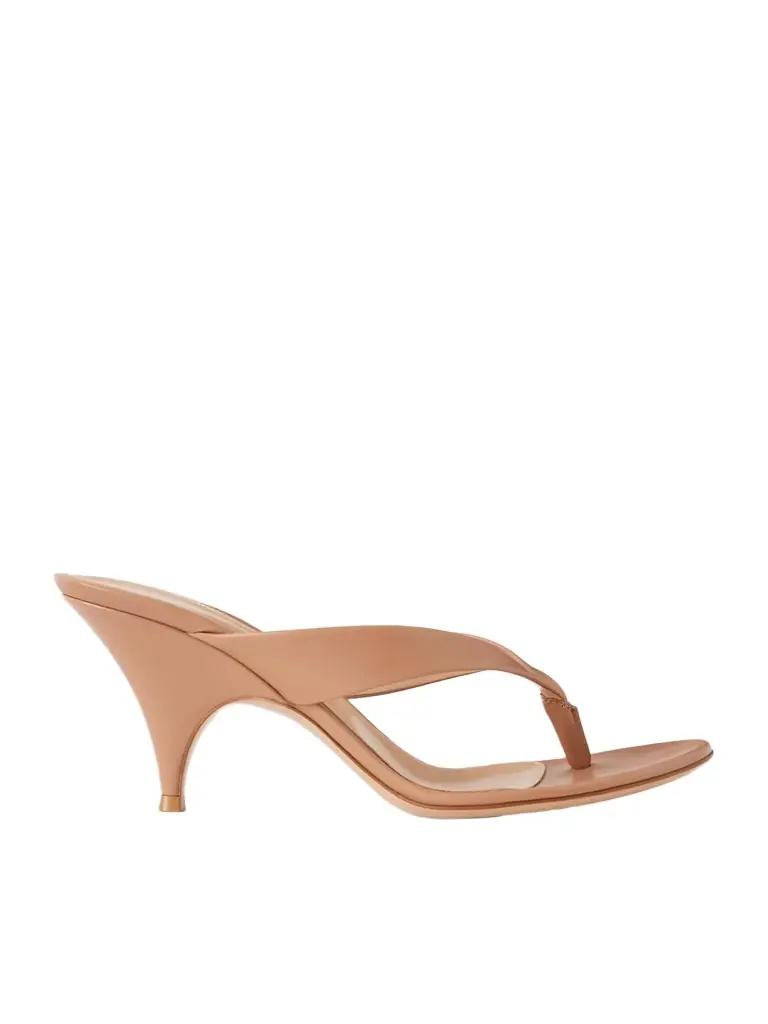 Gianvito Rossi Sofia 70 Leather Thong Sandals