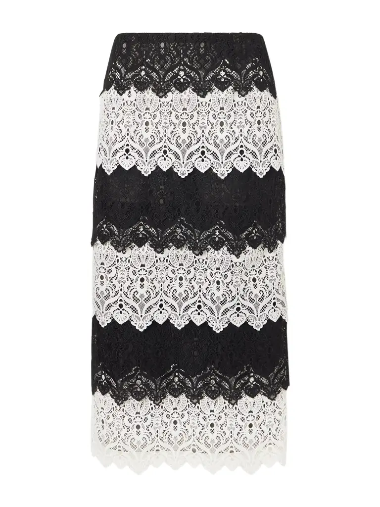 Carolina Herrera Lace Midi Skirt