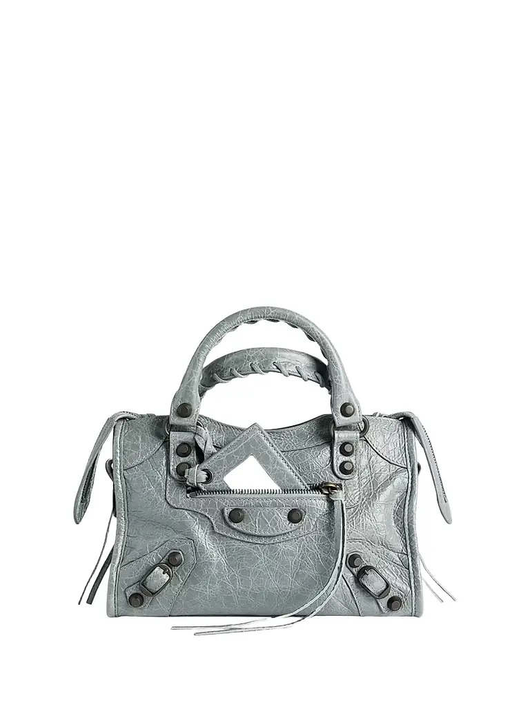 Balenciaga Women's Le City Crossbody Bag - Blue Grey