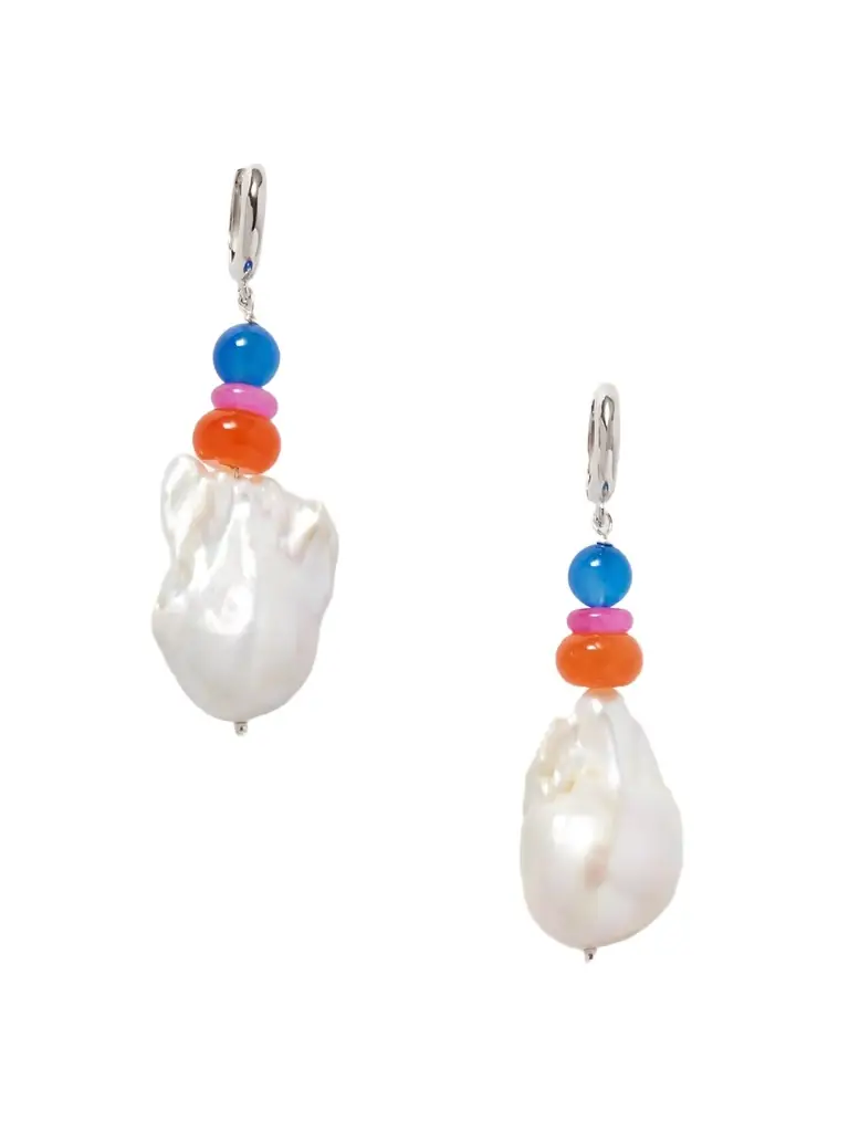 Gohar World Turkish Delight Silver Multi-stone Earrings