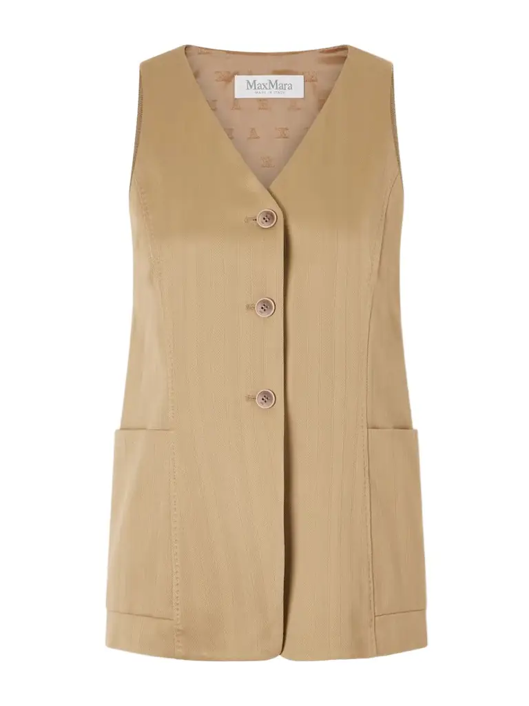 Max Mara Falla Tailored Cotton-jersey Vest