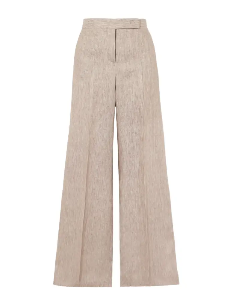 Max Mara Deserto Linen Wide-leg Pants