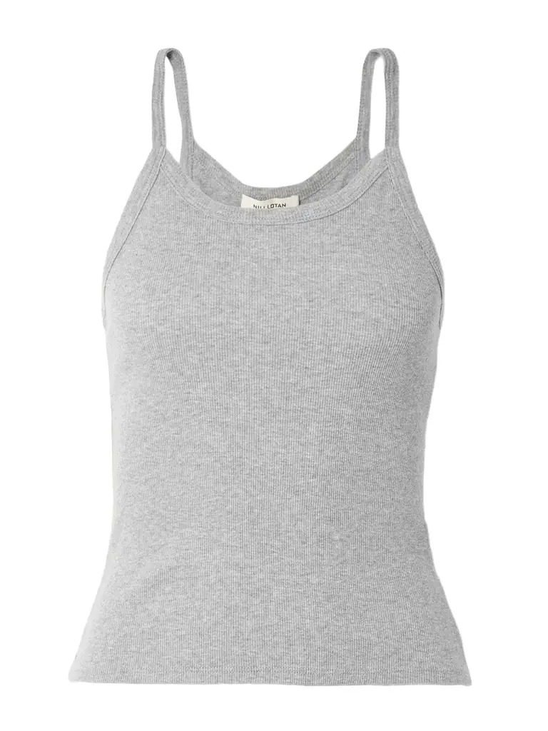 Nili Lotan Loretta Ribbed Cotton-jersey Tank