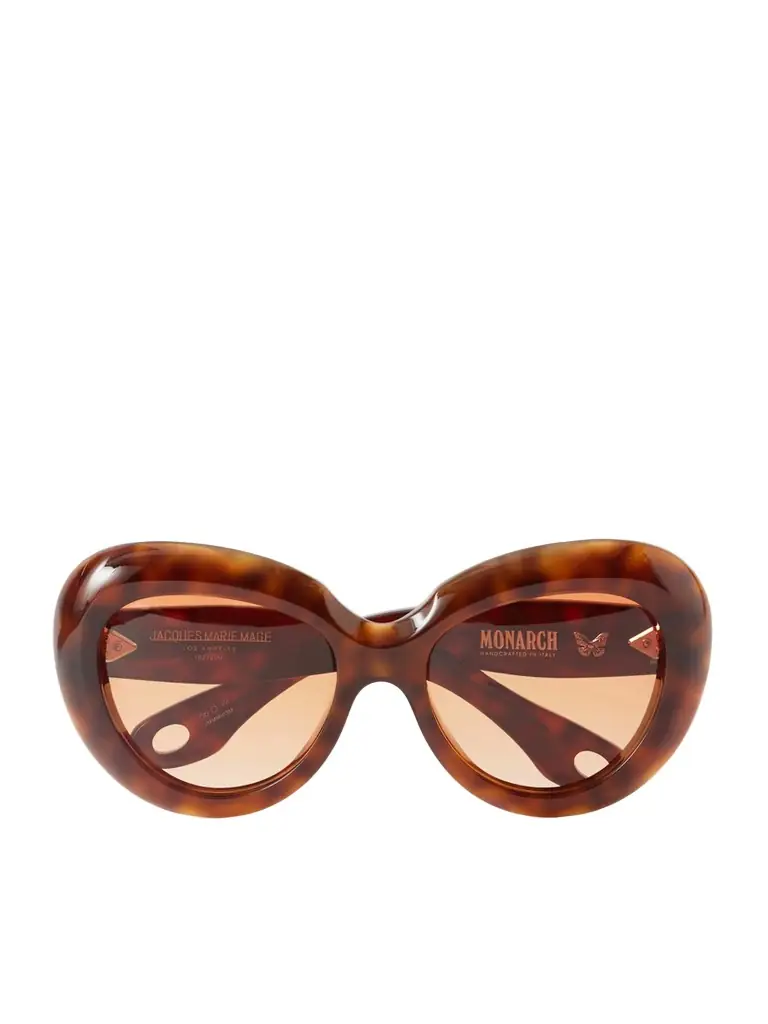 Jacques Marie Mage Monarch Round-frame Tortoiseshell Acetate Sunglasses