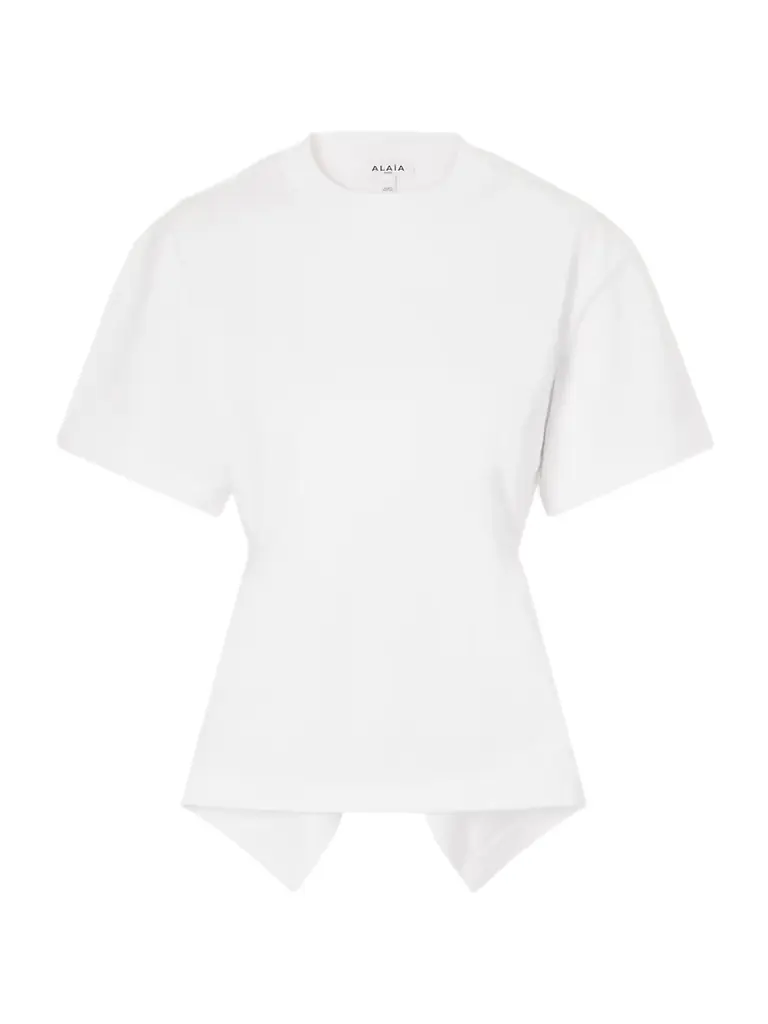Alaïa Pleated Cotton-jersey T-shirt