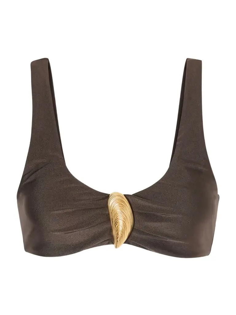 Simkhai Veyra Embellished Bikini Top