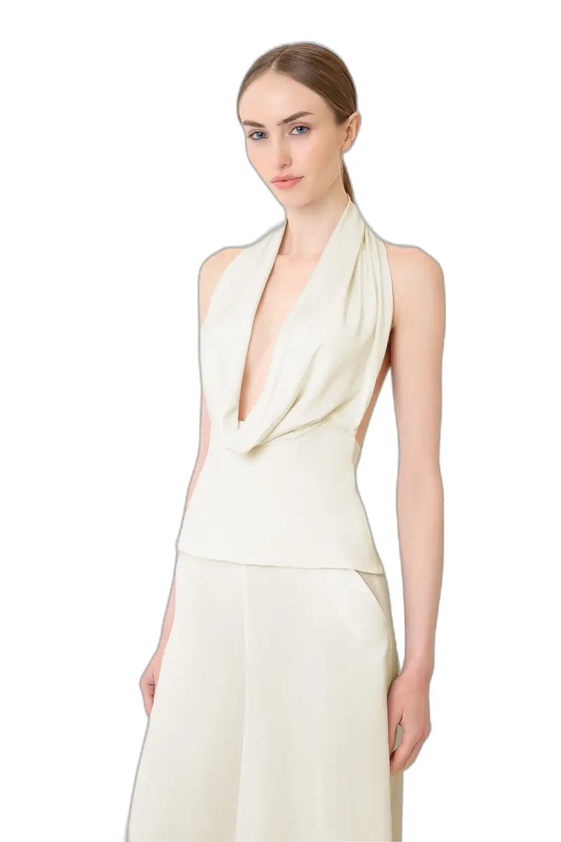 LAPOINTE Jersey Cowl Neck Top