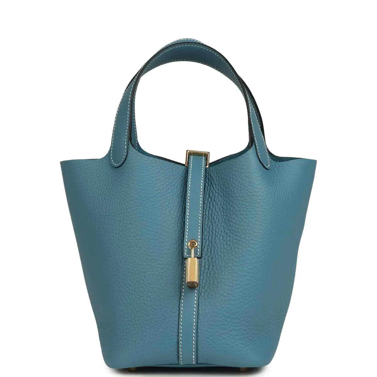 hermes Hermes Picotin Lock 18 Blue Jean Clemence Gold Hardware