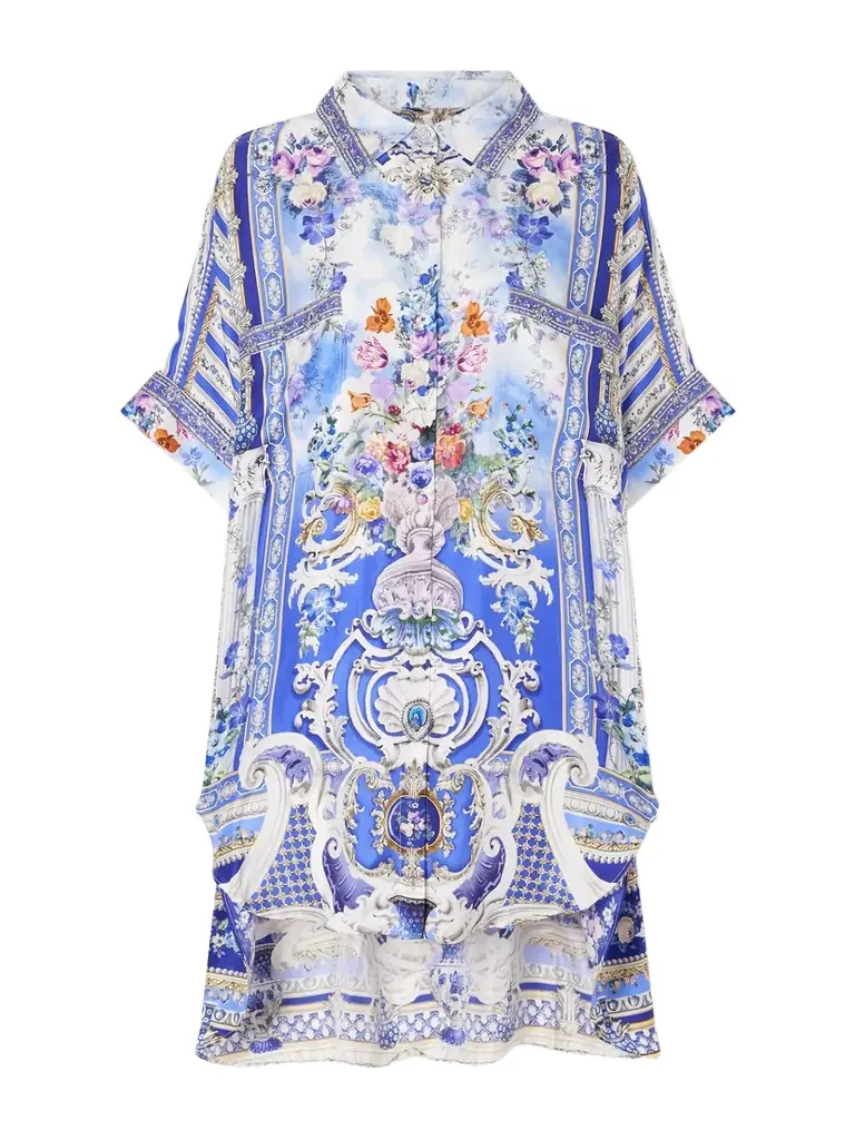 Camilla Oversized Printed Silk Shirt