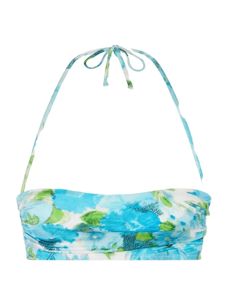 Chloé Floral-print Bandeau Bikini Top