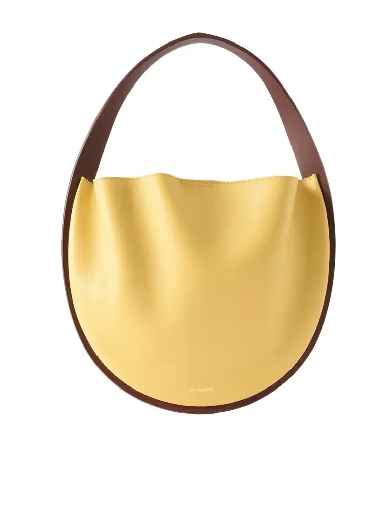 Jil Sander Pivot Leather Shoulder Bag