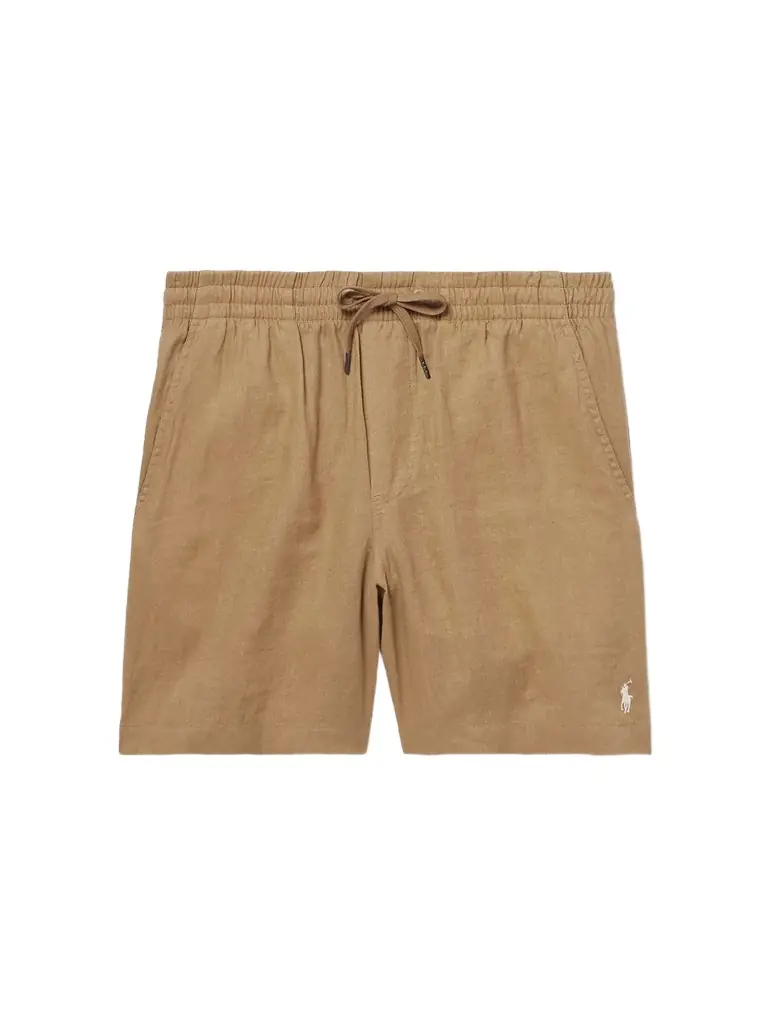 Polo Ralph Lauren Prepster Straight-Leg Logo-Embroidered Linen Drawstring Shorts - Men