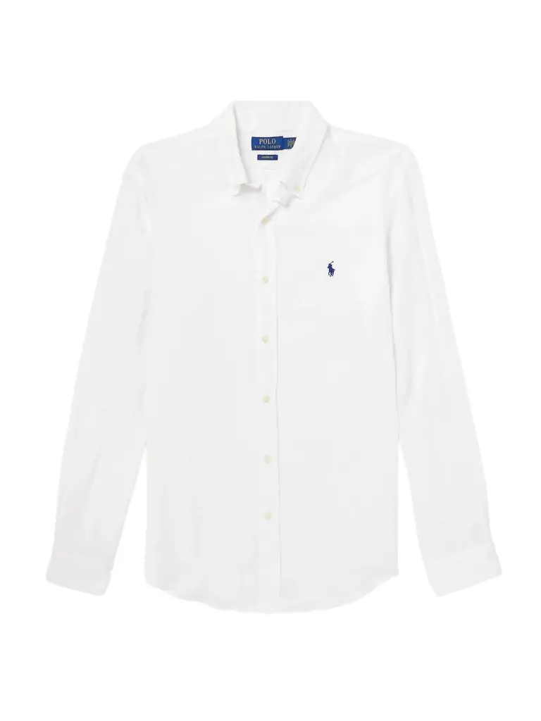 Polo Ralph Lauren Button-Down Collar Logo-Embroidered Linen Shirt - Men
