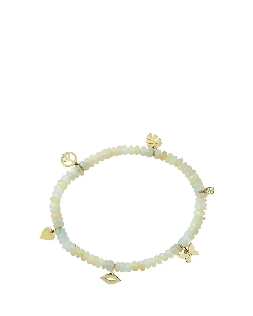 Sydney Evan 5mm Ethiopian Opal Multi-Charm Bracelet