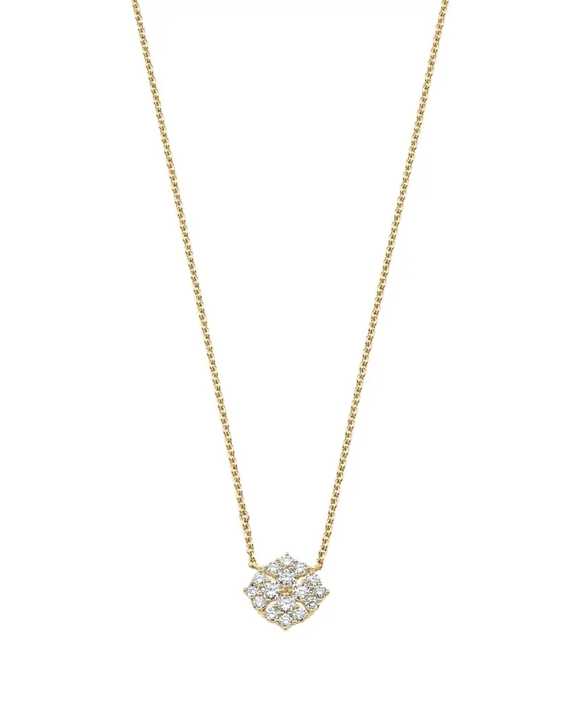 Sara Weinstock 18K Yellow Gold Flora Diamond Pendant Necklace