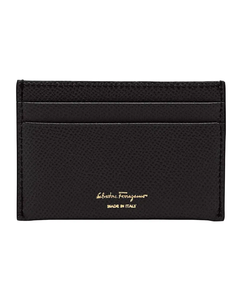 Ferragamo Gancini Leather Card Case